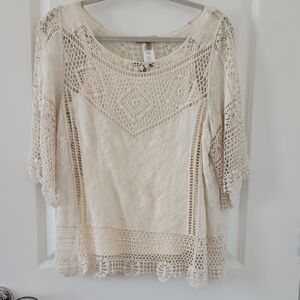 Elegant Cream Lace Top